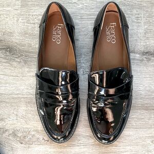 Franco Sarto Loafers black shoes size 10
